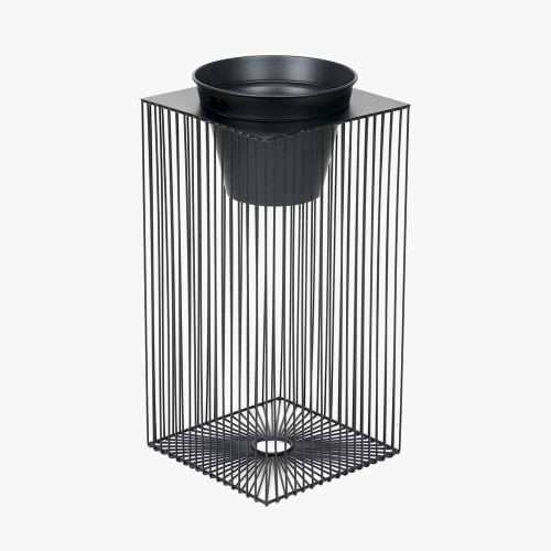 Pacific Lifestyle Black Metal Strut Planter