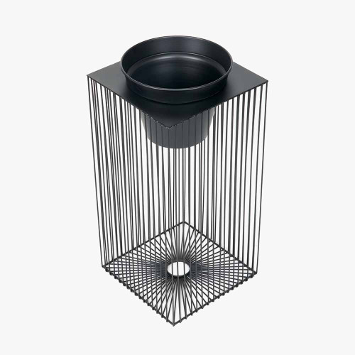 Pacific Lifestyle Black Metal Strut Planter