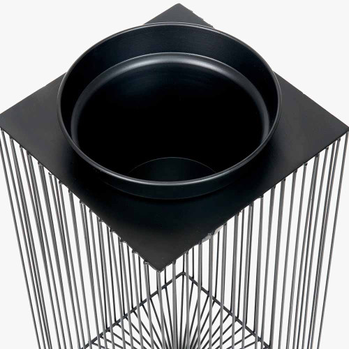 Pacific Lifestyle Black Metal Strut Planter