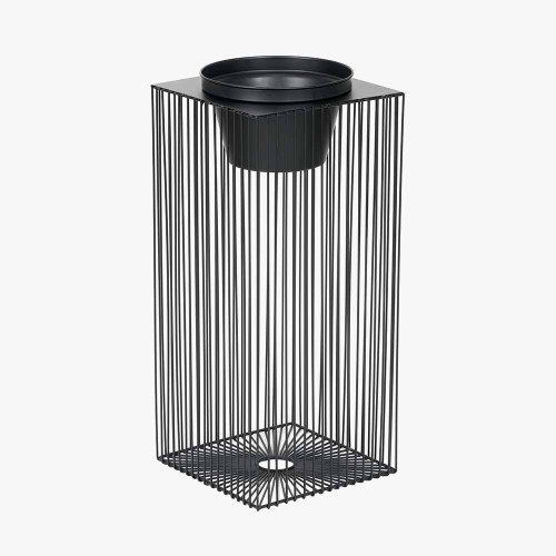 Pacific Lifestyle Black Metal Strut Planter Large