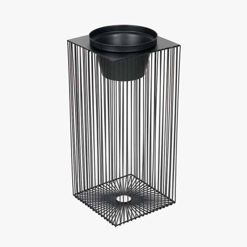 Pacific Lifestyle Black Metal Strut Planter Large
