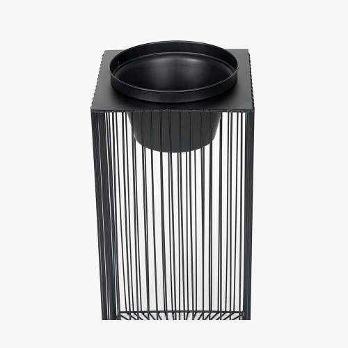 Pacific Lifestyle Black Metal Strut Planter Large