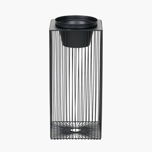 pacific lifestyle Black Metal Strut Planter Large