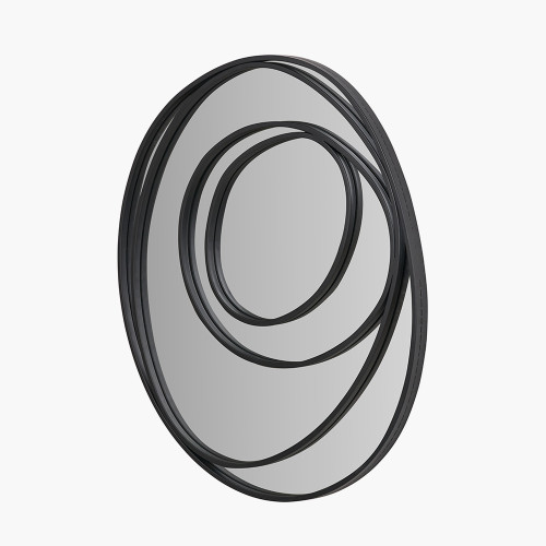 Pacific Lifestyle Black Metal Swirl Wall Mirror