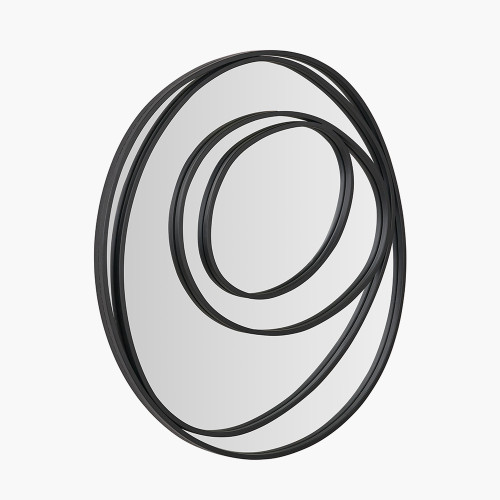 Pacific Lifestyle Black Metal Swirl Wall Mirror