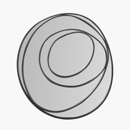 pacific lifestyle Black Metal Swirl Wall Mirror