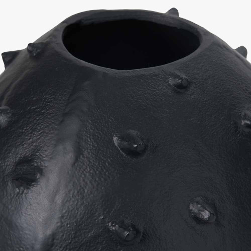 Pacific Lifestyle Black Metal Vase With Bobbles