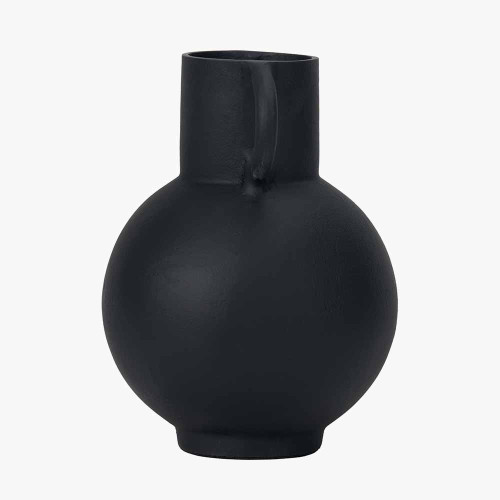 Pacific Lifestyle Black Metal Vase With Handles