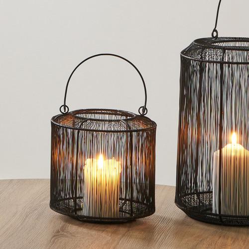 Pacific Lifestyle Black Metal Wire Lantern Small