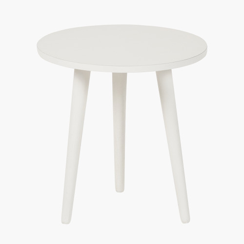 pacific lifestyle Croft Linen Pine Wood Side Table