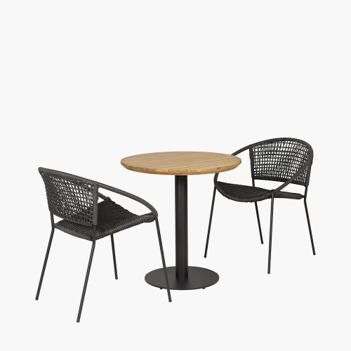 Pacific Lifestyle Dakota Black Outdoor Bistro Set