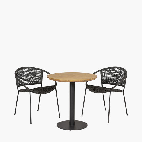 Pacific Lifestyle Dakota Black Outdoor Bistro Set