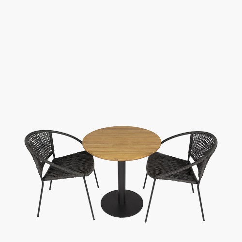 Pacific Lifestyle Dakota Black Outdoor Bistro Set