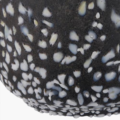 Pacific Lifestyle Etna Black And White Glass Vase