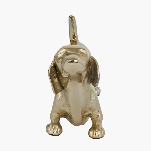 Pacific Lifestyle Gold Metal Sausage Dog Book Ends
