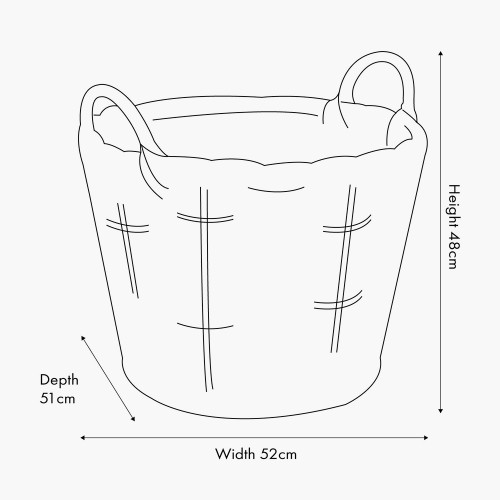 Pacific Lifestyle Grey Kubu Round Storage Basket