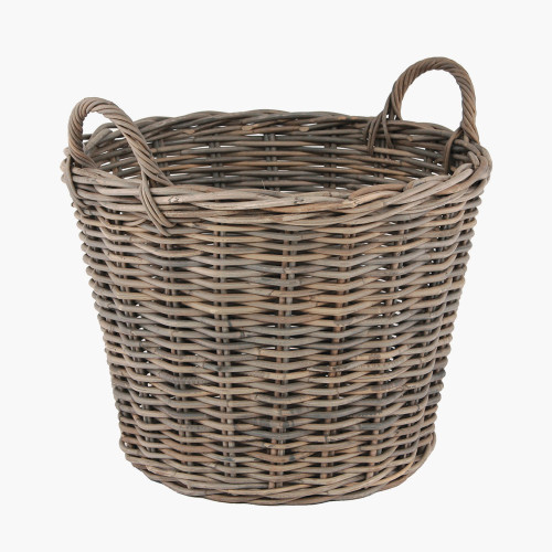 pacific lifestyle Grey Kubu Round Storage Basket
