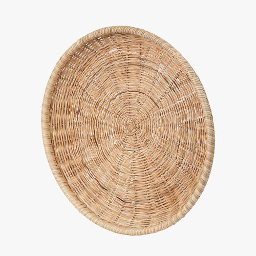 Pacific Lifestyle Natural Rattan Round Basket Tray