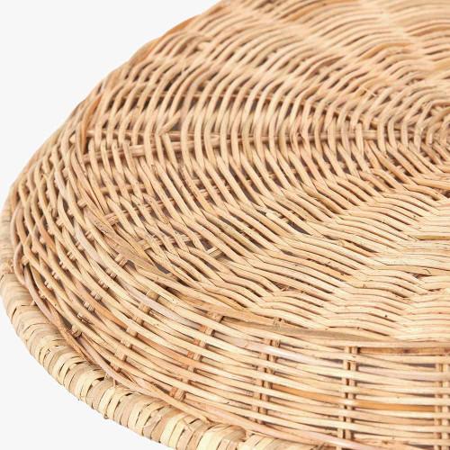 Pacific Lifestyle Natural Rattan Round Basket Tray