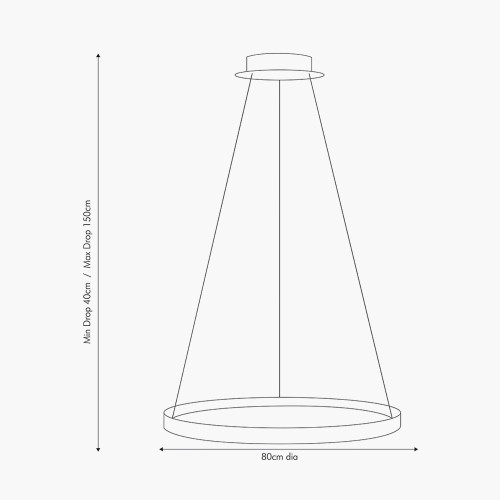 Pacific Lifestyle Orion Grey LED Round Pendant