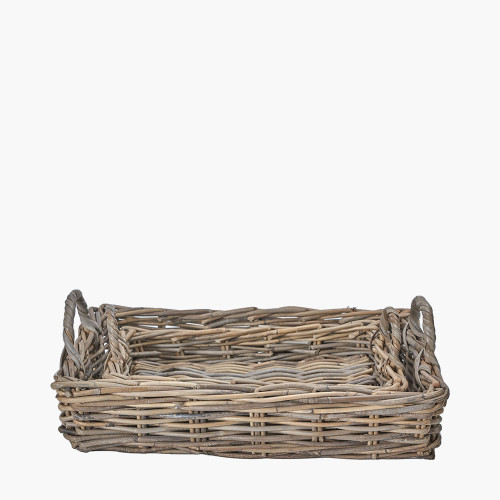 Pacific Lifestyle S/2 Grey Kubu Basket Trays