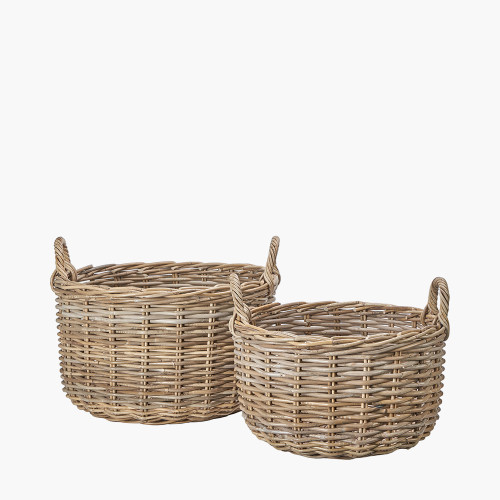 pacific lifestyle S/2 Grey Kubu Log Baskets