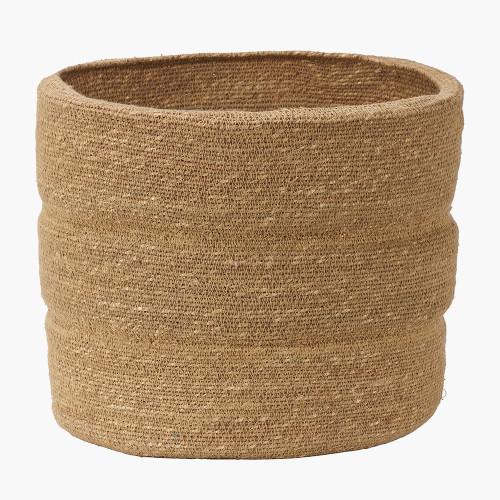 pacific lifestyle Seagrass Natural Ribbed Basket