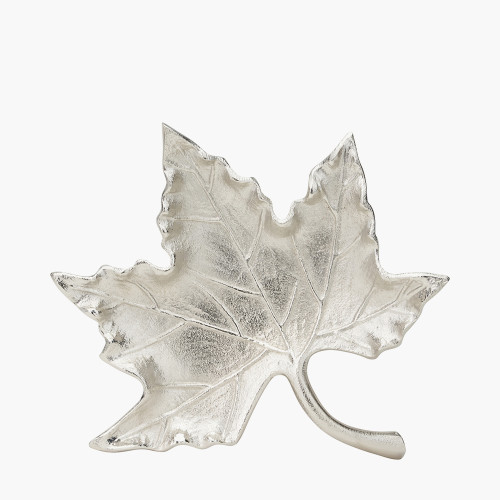pacific lifestyle Silver Metal Oak Leaf Bowl