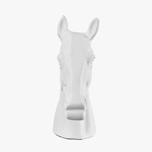 Pacific Lifestyle White Metal Horse Head Ornament