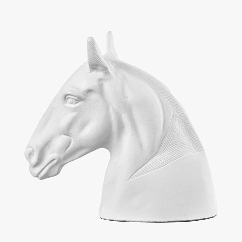 pacific lifestyle White Metal Horse Head Ornament