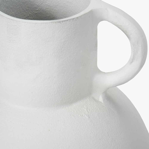 Pacific Lifestyle White Metal Vase With Handles