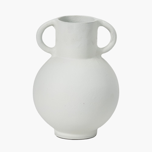 pacific lifestyle White Metal Vase with Handles