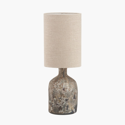 Pacific Lifestyle Palmino Brown Organic Glass Bottle Table Lamp