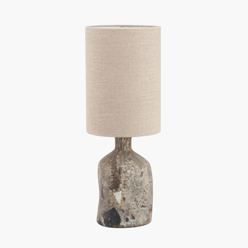 Pacific Lifestyle Palmino Brown Organic Glass Bottle Table Lamp