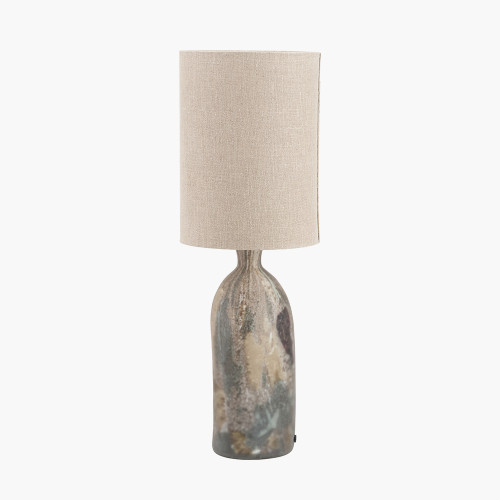 Pacific Lifestyle Palmino Brown Tall Organic Glass Bottle Table Lamp