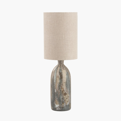 pacific lifestyle Palmino Brown Tall Organic Glass Bottle Table Lamp