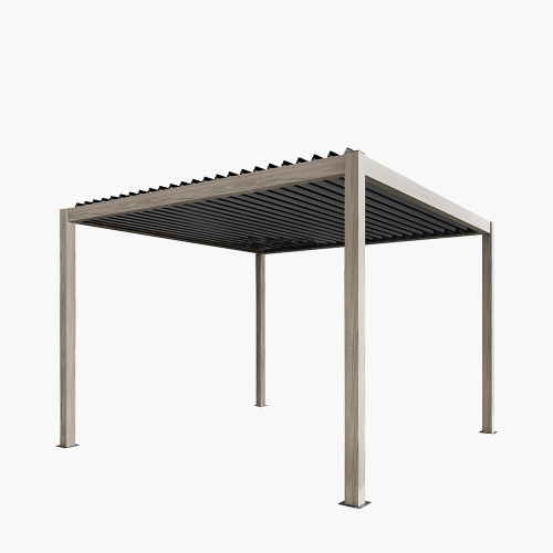 Pacific Lifestyle Pavillo Teak 3.5m X 3.5m Pergola Pavillo Louvre Front/Back Panel Long Pavillo Louvre Side Panel Short Pavillo Side Blind Short Delivery And Installation