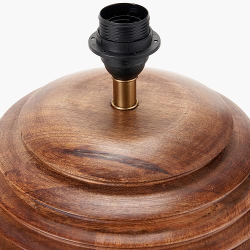 Pacific Lifestyle Pembury Brown Wash Large Turned Wood Table Lamp Base