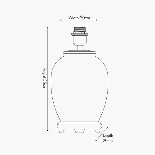 Pacific Lifestyle Pheasant Medium Glass Table Lamp Base