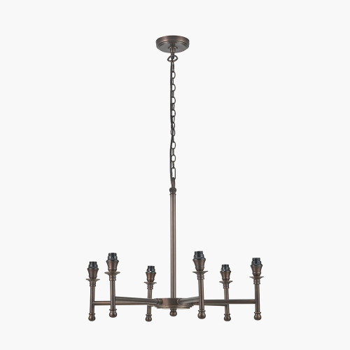 Pacific Lifestyle Piero Antique Bronze Metal 6 Arm Pendant