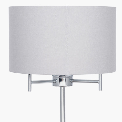 Pacific Lifestyle Plaza Silver 3 Light Metal Table Lamp