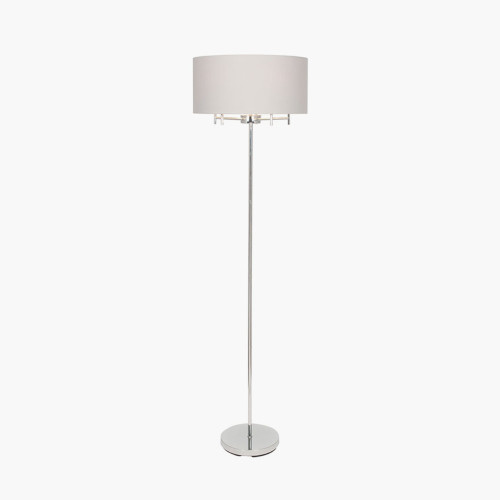 Pacific Lifestyle Plaza Silver 5 Light Metal Floor Lamp