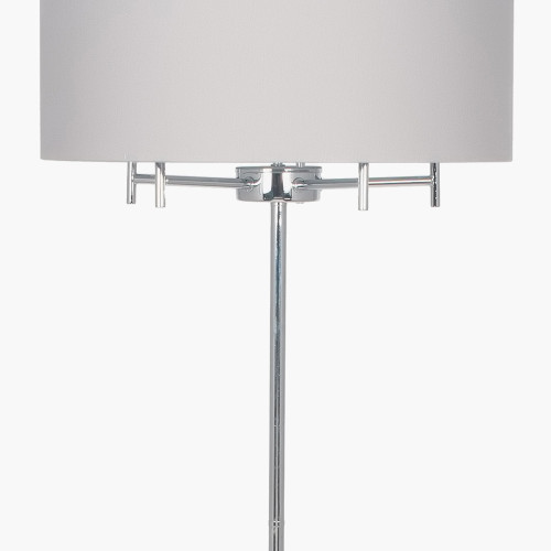 Pacific Lifestyle Plaza Silver 5 Light Metal Floor Lamp