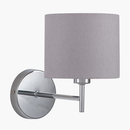 Pacific Lifestyle Plaza Silver Metal Straight Arm Wall Light