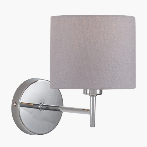 Pacific Lifestyle Plaza Silver Metal Straight Arm Wall Light