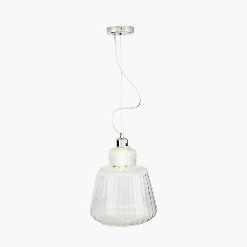 Pacific Lifestyle Porto Clear Optic Glass Tapered Pendant
