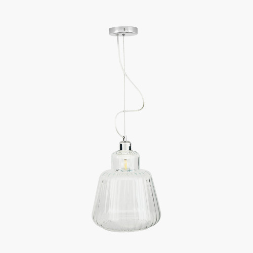 pacific lifestyle Porto Clear Optic Glass Tapered Pendant