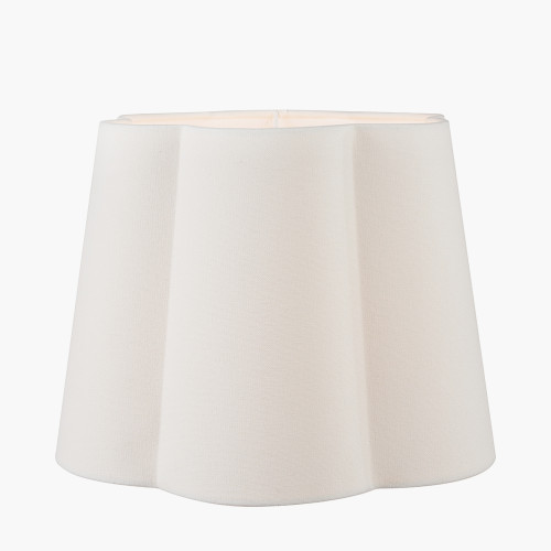 Pacific Lifestyle Posy 30cm White Handloom Scalloped Tapered Lampshade