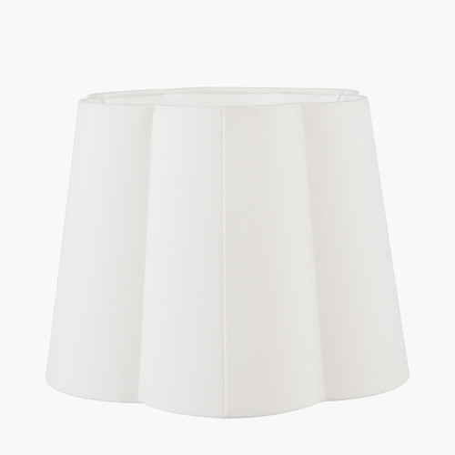 Pacific Lifestyle Posy 45cm White Handloom Scalloped Tapered Lampshade