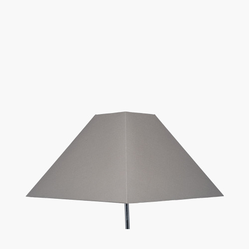 pacific lifestyle Pyramid 40cm Steel Grey Cotton Tapered Square Lampshade